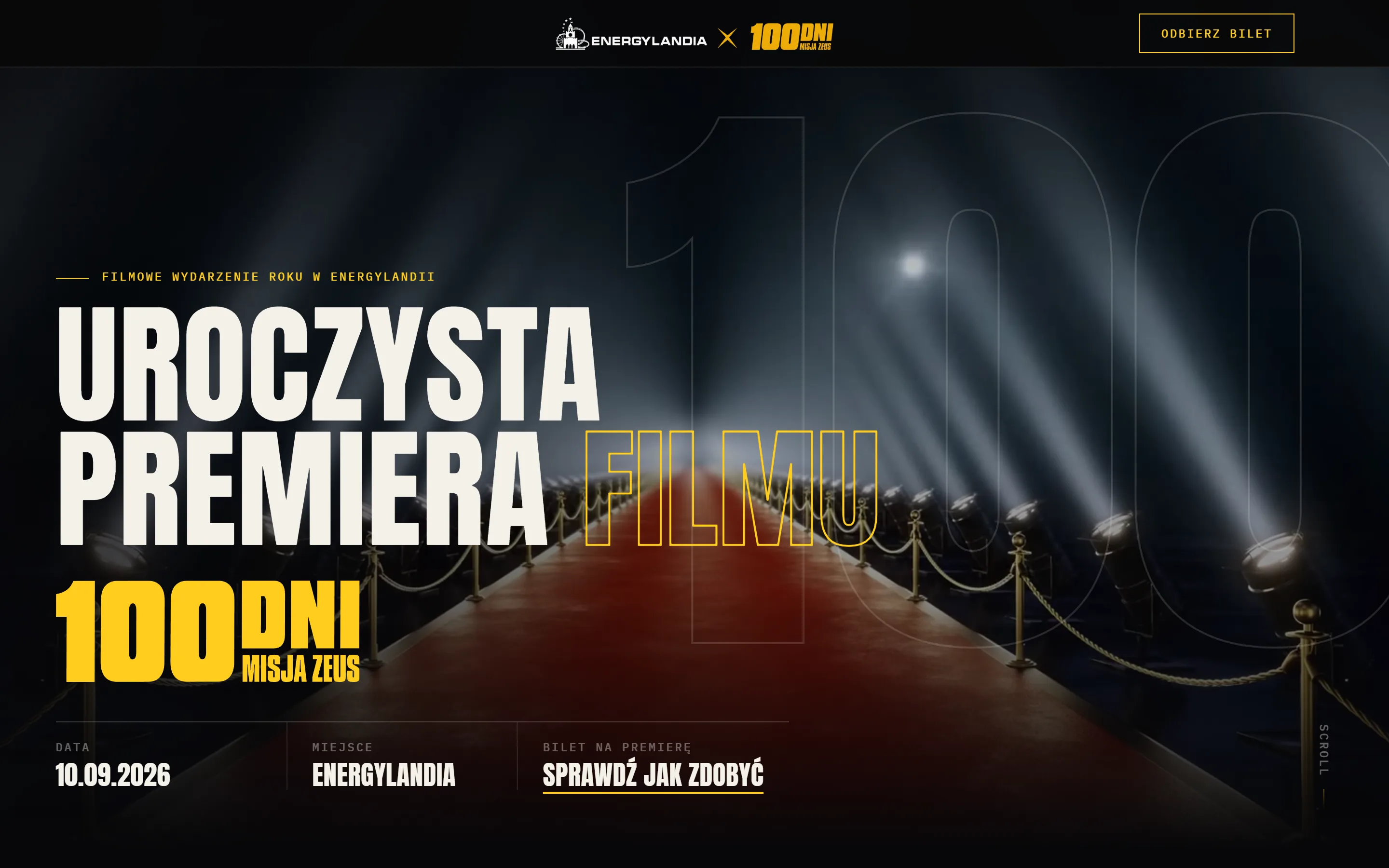 Strona premiery na desktopie
